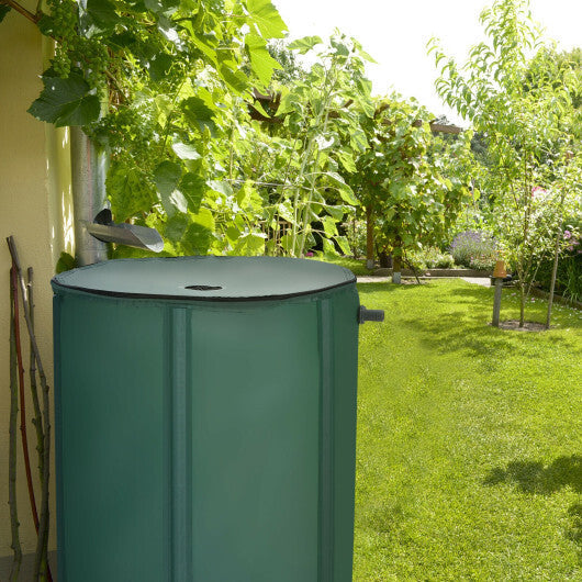 60 Gallon Portable Collapsible Rain Barrel Water Collector for Watering W2B