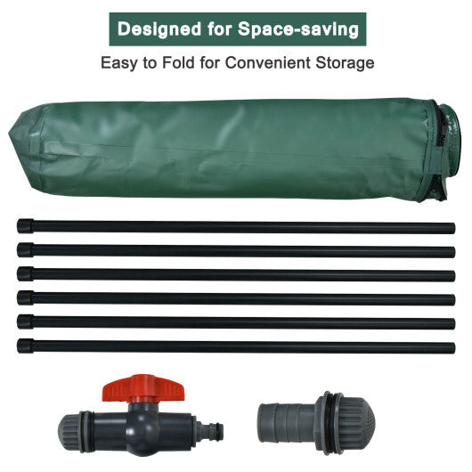 60 Gallon Portable Collapsible Rain Barrel Water Collector for Watering W2B