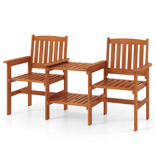 2-Seater Outdoor Patio Furniture Set with 1.57 Inch Umbrella Hole W2B