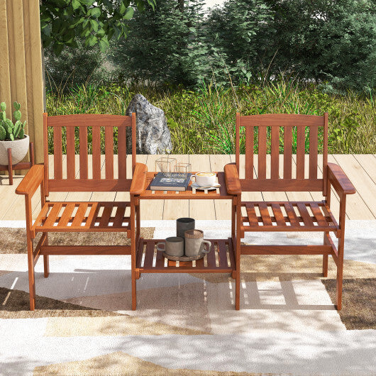 2-Seater Outdoor Patio Furniture Set with 1.57 Inch Umbrella Hole W2B