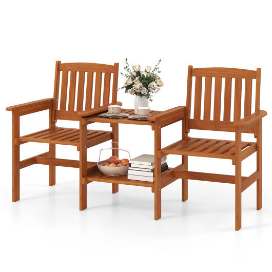 2-Seater Outdoor Patio Furniture Set with 1.57 Inch Umbrella Hole W2B