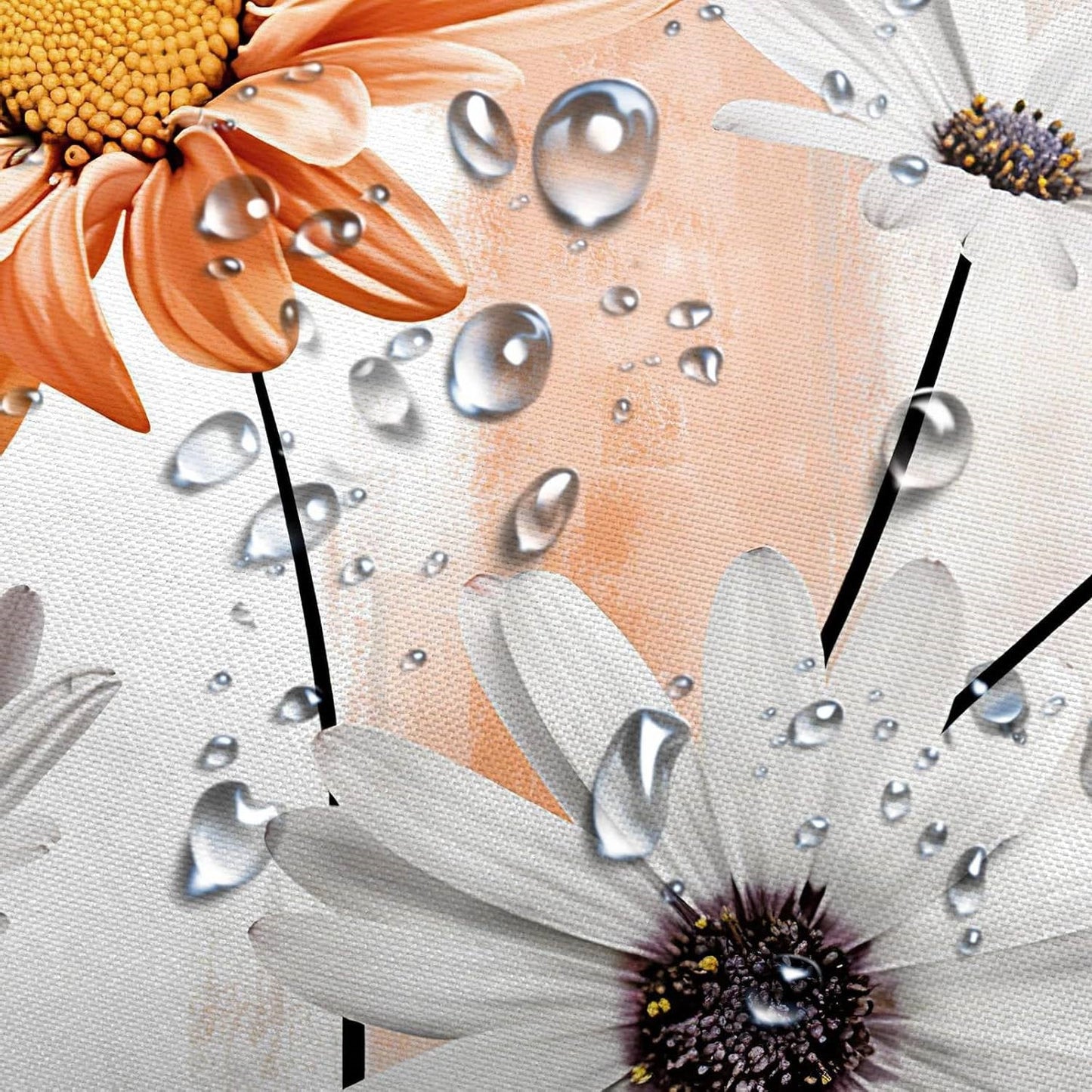72"W x 78"H Orange Vibrant Floral Butterfly Polyester Shower Curtain FastFurnishings