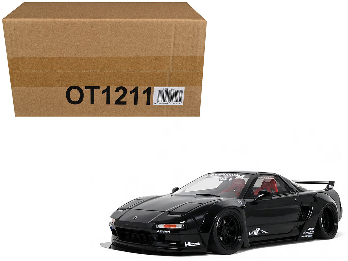 2020 Honda NSX (NA1) LB-Works Black with Red Interior Limited Edition to 2000 pieces Worldwide 1/18 Model Car by Otto Mobile Otto Mobile