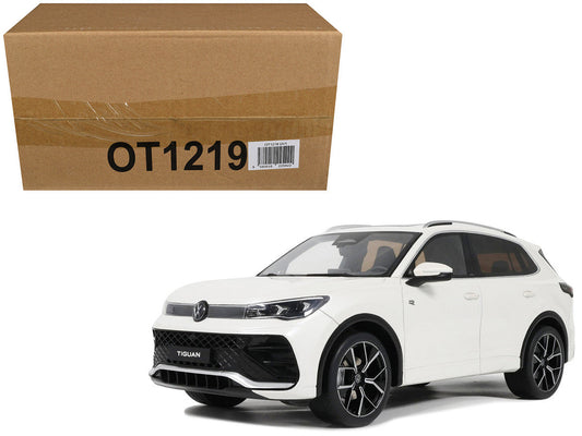 2024 Volkswagen Tiguan E Tsi R-Line Oryx White Pearl Limited Edition to 999 pieces Worldwide 1/18 Model Car by Otto Mobile Otto Mobile