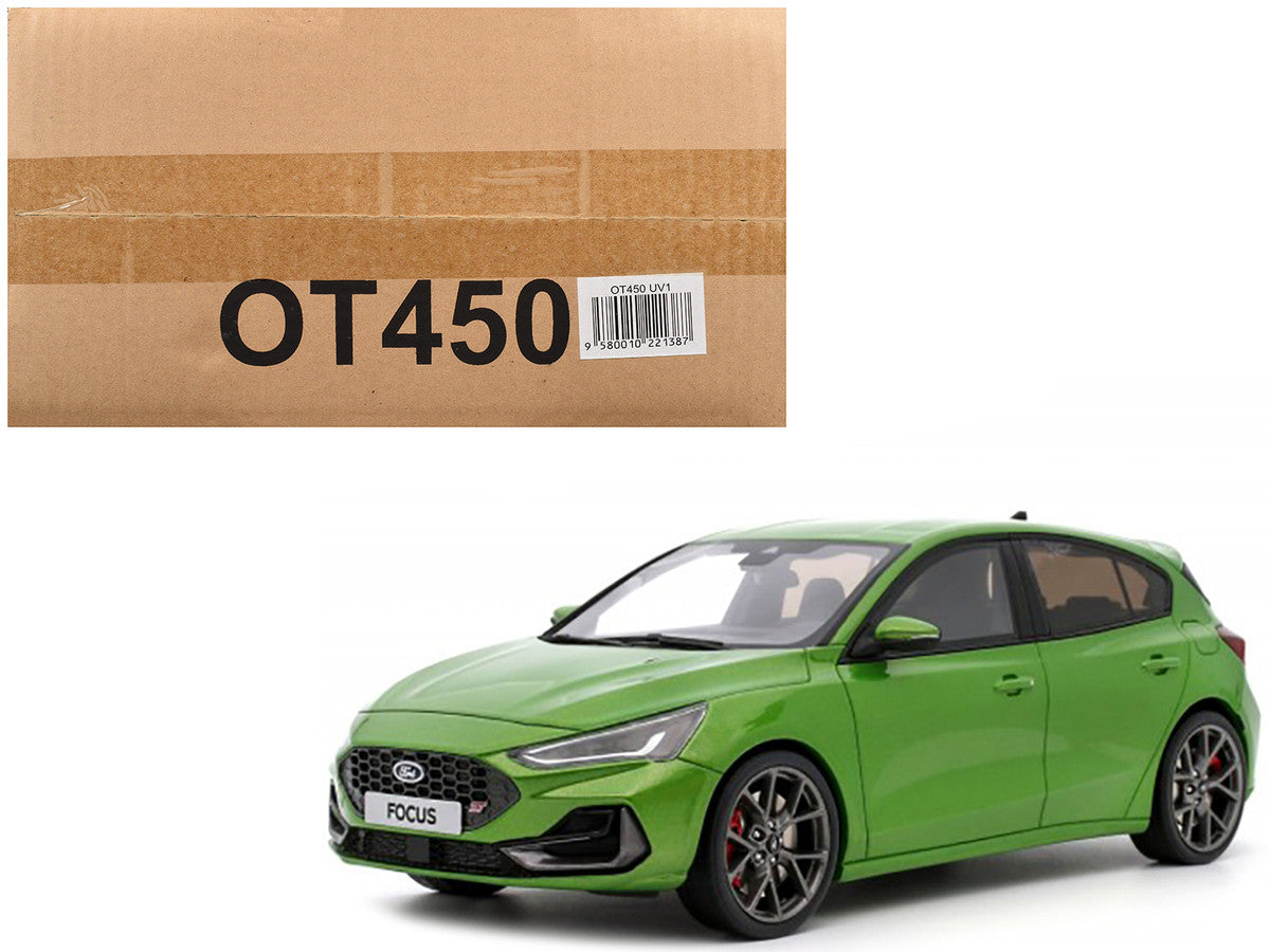 2022 Ford Focus MK5 ST Phase 2 Mean Green Metallic Limited Edition to 2000 pieces Worldwide 1/18 Model Car by Otto Mobile Otto Mobile
