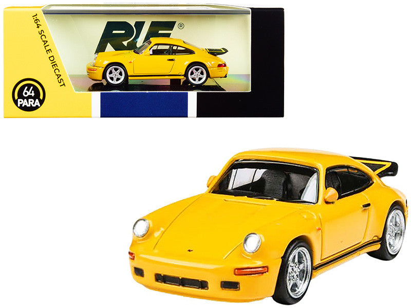 1987 RUF CTR Yellowbird Blossom Yellow 1/64 Diecast Model Car by Paragon Paragon