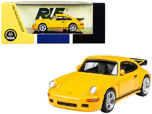 1987 RUF CTR Yellowbird Blossom Yellow 1/64 Diecast Model Car by Paragon Paragon