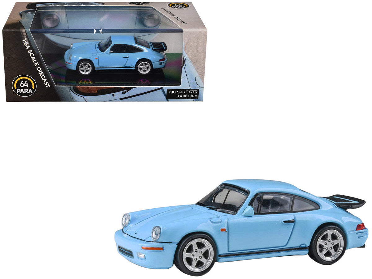 1987 RUF CTR Gulf Blue 1/64 Diecast Model Car by Paragon Models Paragon