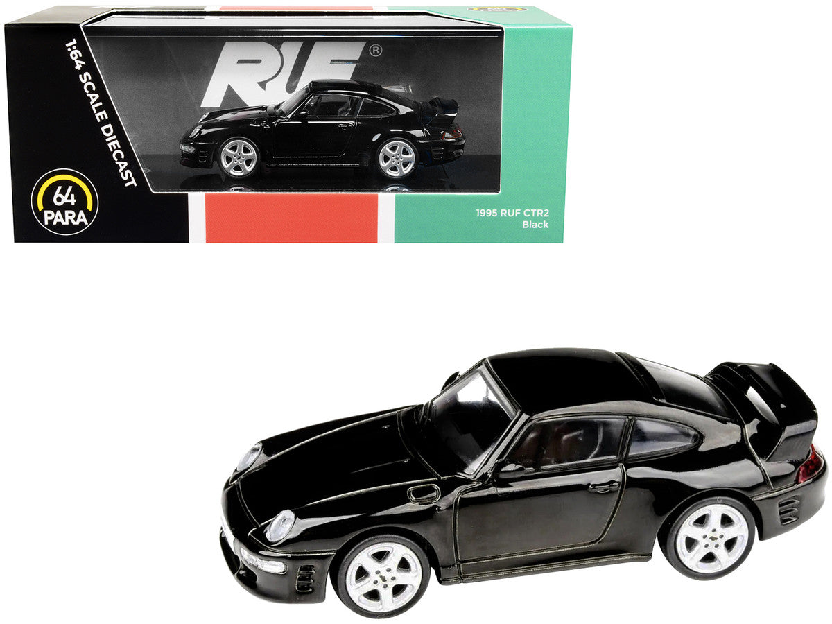 1995 RUF CTR2 Black 1/64 Diecast Model Car by Paragon Paragon