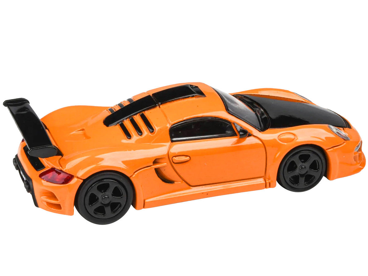 2012 RUF CTR3 Clubsport Orange with Black Hood 1/64 Diecast Model Car by Paragon Models Paragon