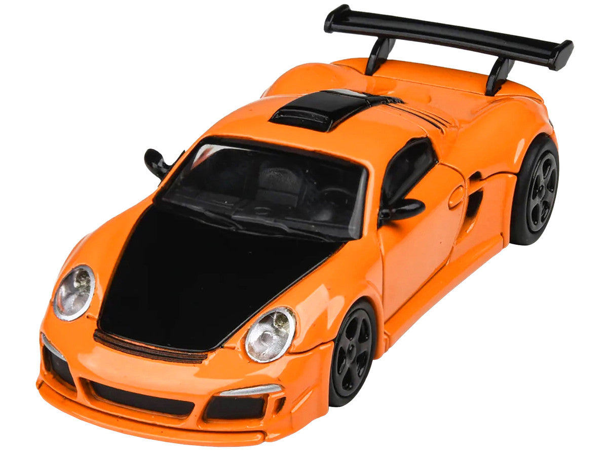 2012 RUF CTR3 Clubsport Orange with Black Hood 1/64 Diecast Model Car by Paragon Models Paragon