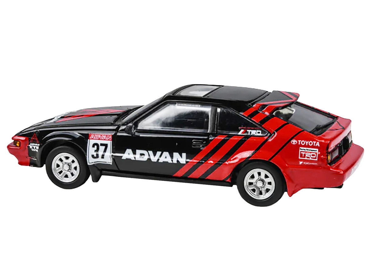 1984 Toyota Celica Supra #37 "ADVAN" Black and Red 1/64 Diecast Model Car by Paragon Models Paragon