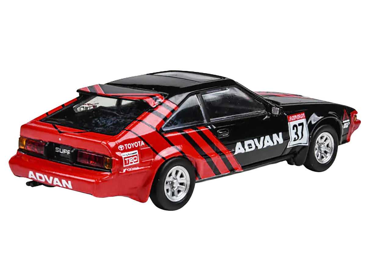 1984 Toyota Celica Supra #37 "ADVAN" Black and Red 1/64 Diecast Model Car by Paragon Models Paragon