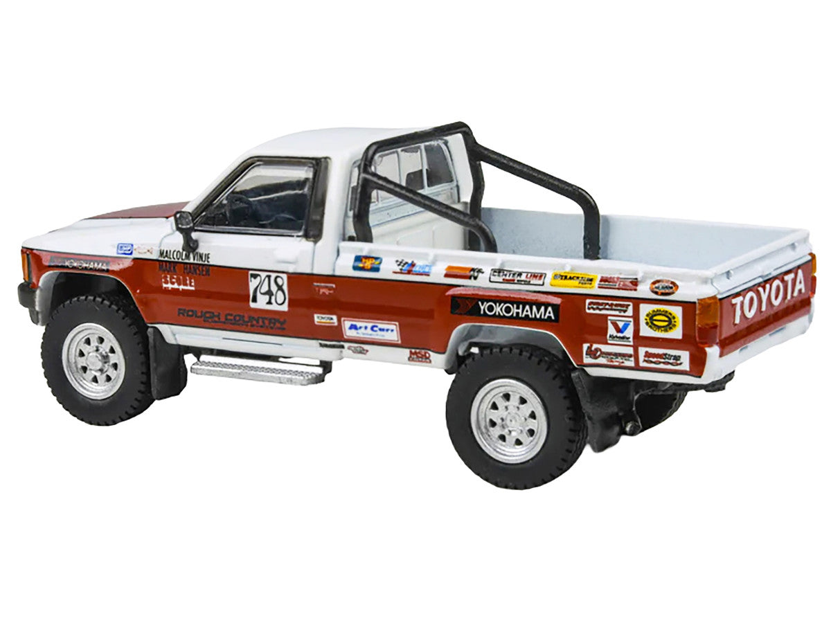 Toyota Hilux Pickup Truck #748 Malcolm Vinje - Mark Hansen "Mojave 250" (1987) 1/64 Diecast Model Car by Paragon Models Paragon
