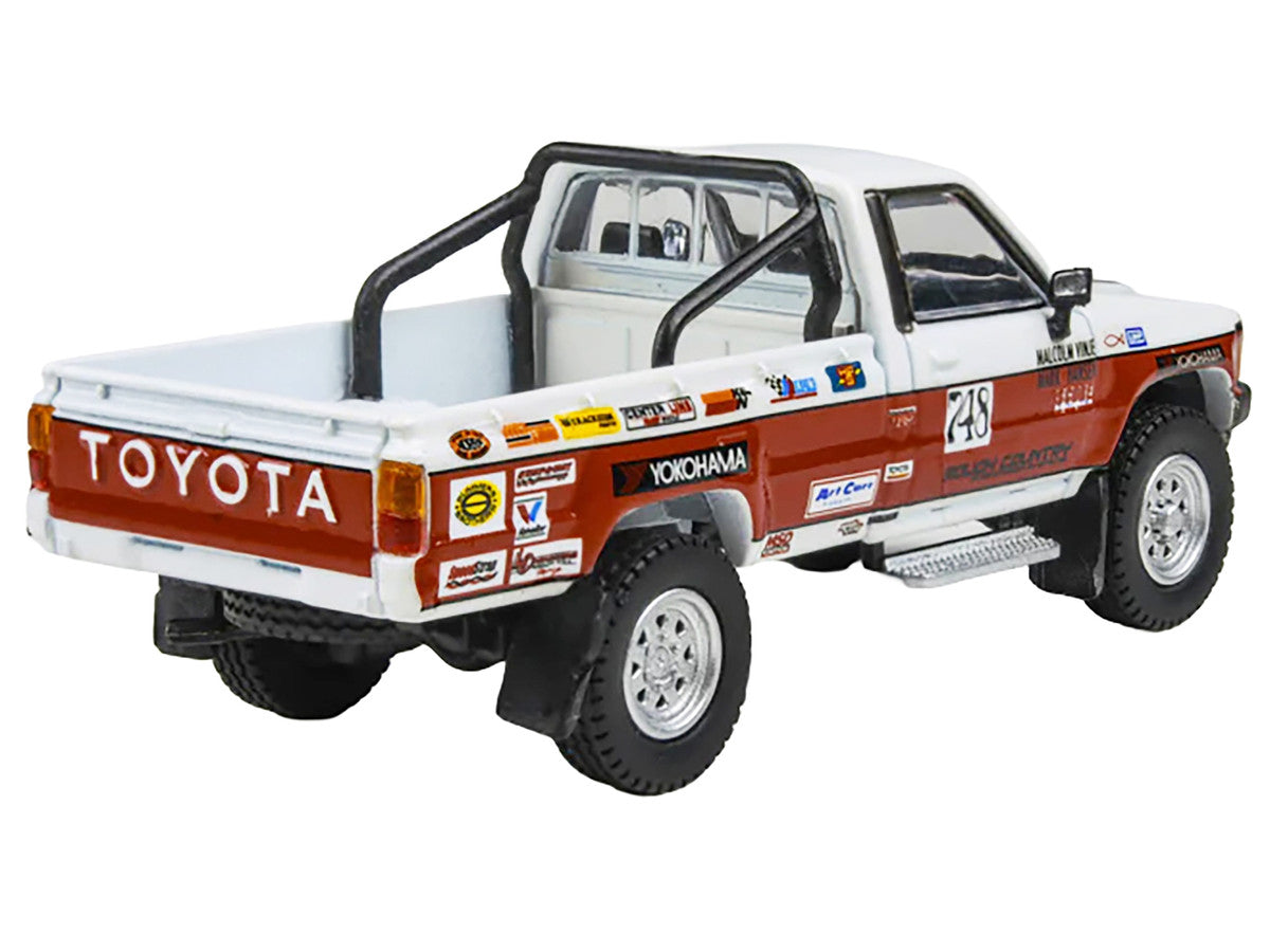 Toyota Hilux Pickup Truck #748 Malcolm Vinje - Mark Hansen "Mojave 250" (1987) 1/64 Diecast Model Car by Paragon Models Paragon