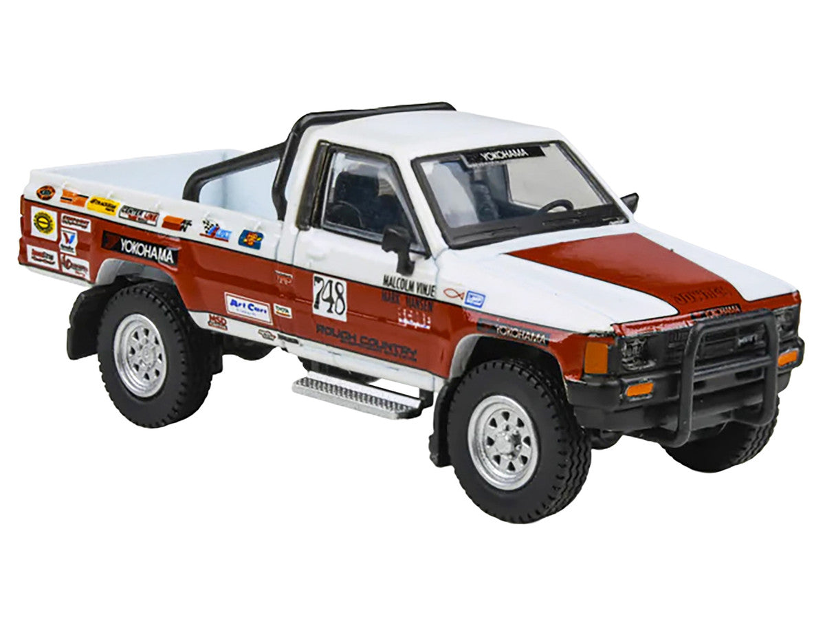 Toyota Hilux Pickup Truck #748 Malcolm Vinje - Mark Hansen "Mojave 250" (1987) 1/64 Diecast Model Car by Paragon Models Paragon
