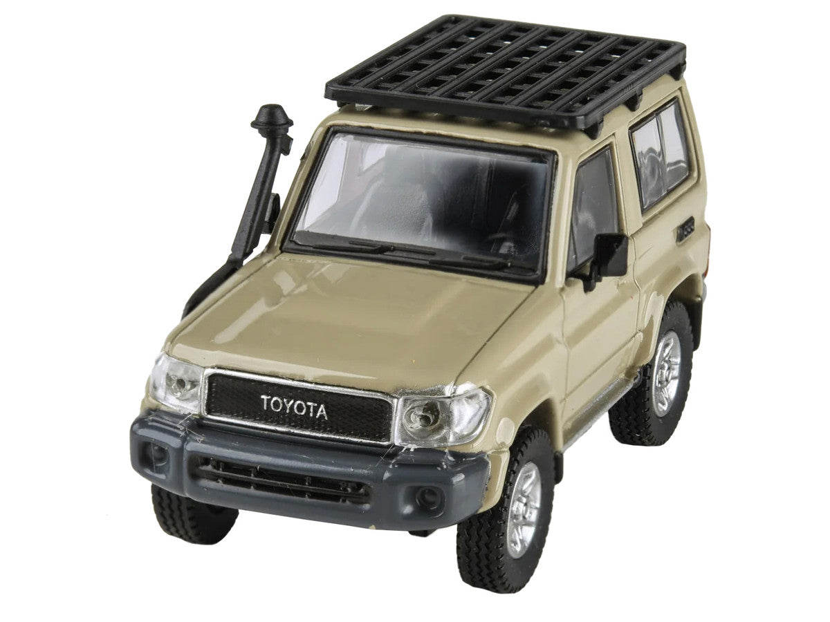 2014 Toyota Land Cruiser 71 SWB (Short Wheel Base) Sandy Taupe Brown 1/64 Diecast Model Car by Paragon Models Paragon