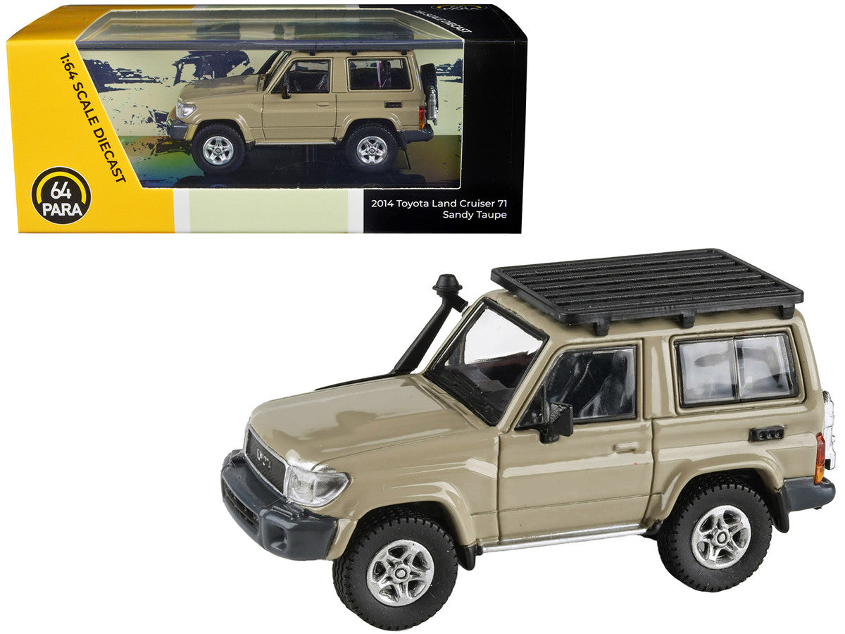 2014 Toyota Land Cruiser 71 SWB (Short Wheel Base) Sandy Taupe Brown 1/64 Diecast Model Car by Paragon Models Paragon