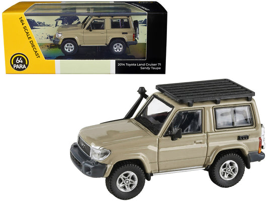 2014 Toyota Land Cruiser 71 SWB (Short Wheel Base) Sandy Taupe Brown 1/64 Diecast Model Car by Paragon Models Paragon