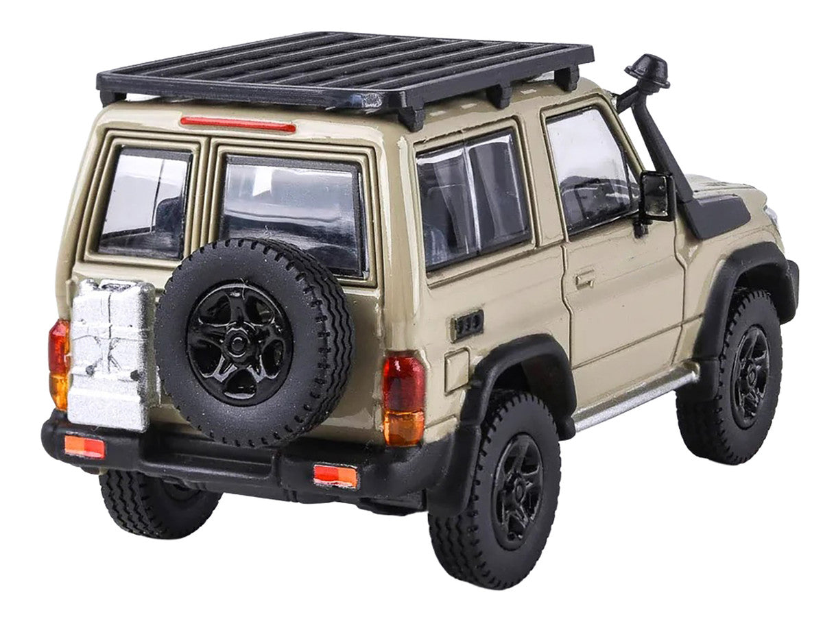 2023 Toyota Land Cruiser 71 Sandy Taupe "70th Anniversary" with Roofrack 1/64 Diecast Model Car by Paragon Paragon
