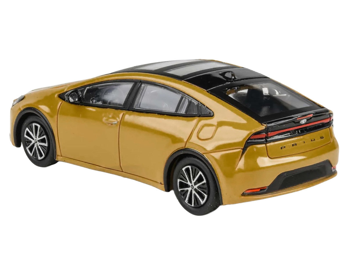 2023 Toyota Prius Maximum Yellow with Black Top and Sun Roof 1/64 Diecast Model Car by Paragon Models Paragon