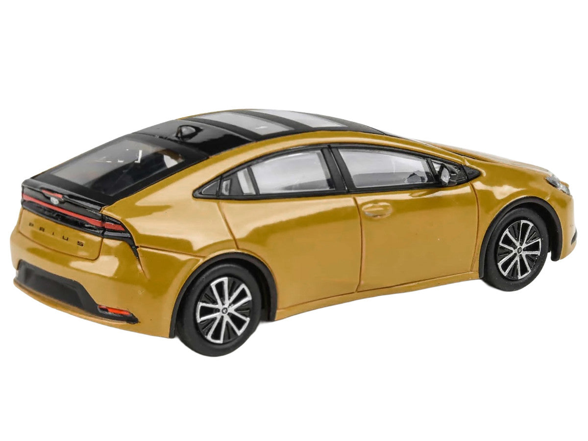 2023 Toyota Prius Maximum Yellow with Black Top and Sun Roof 1/64 Diecast Model Car by Paragon Models Paragon
