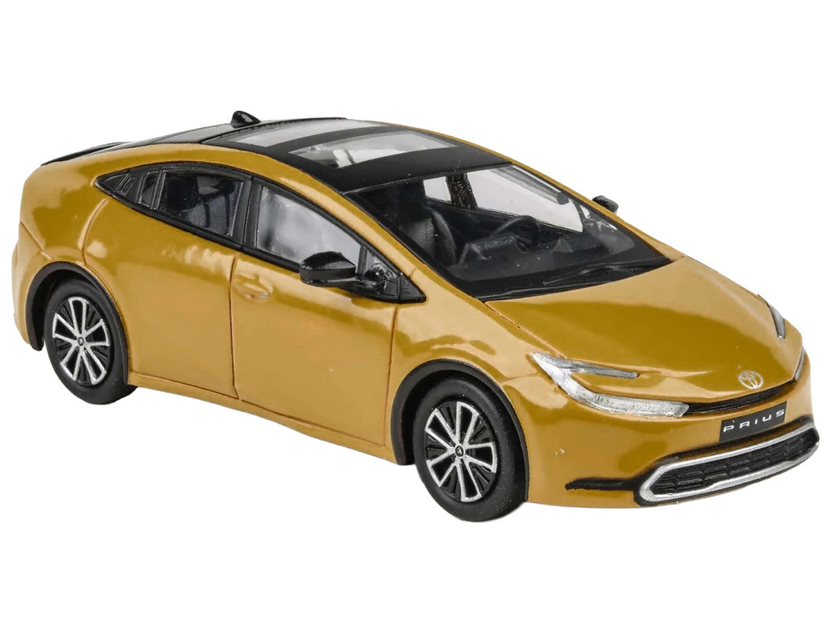 2023 Toyota Prius Maximum Yellow with Black Top and Sun Roof 1/64 Diecast Model Car by Paragon Models Paragon