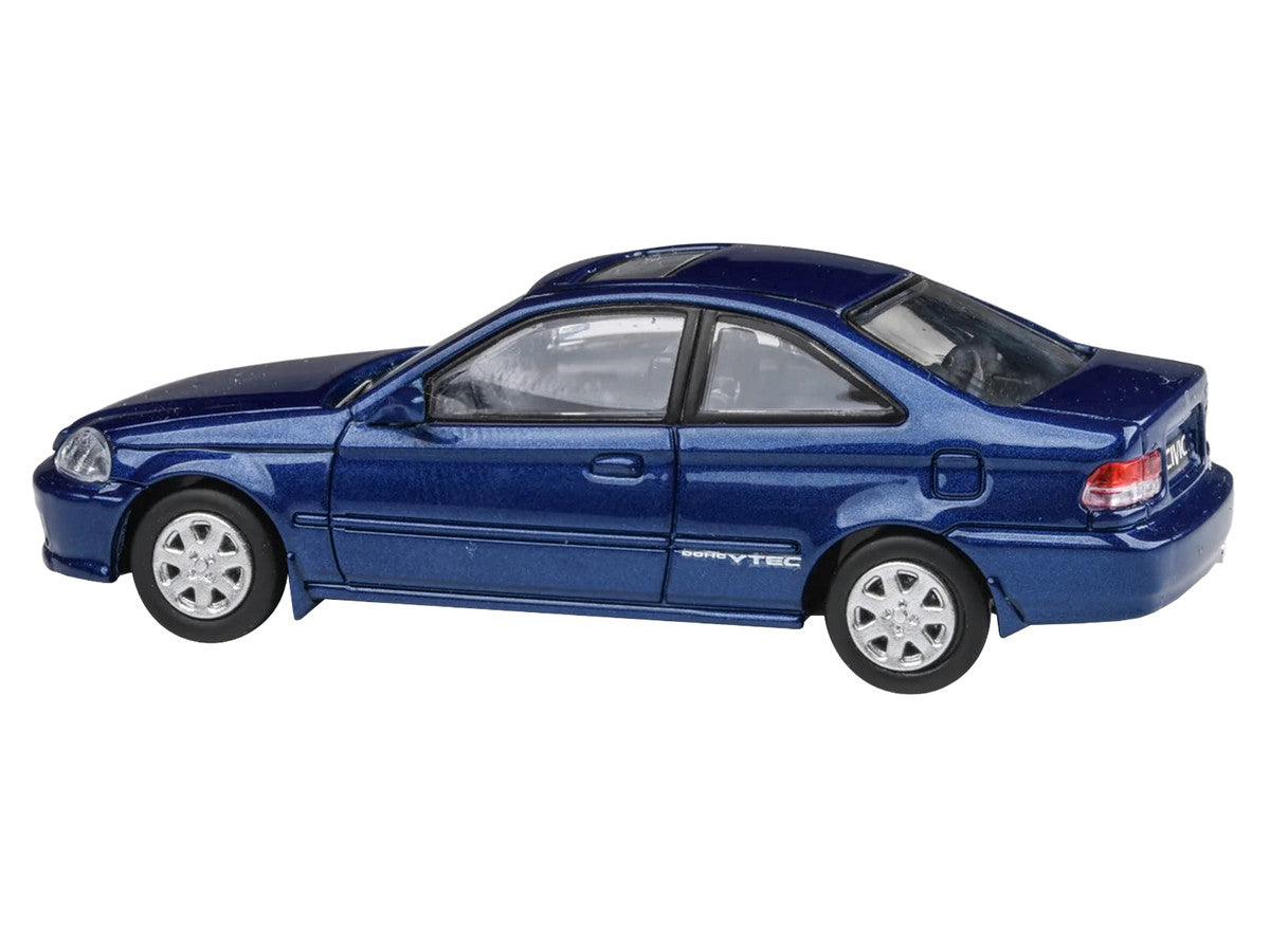 1999 Honda Civic Coupe Electron Blue Pearl Metallic with Sunroof 1/64 Diecast Model Car by Paragon Models Paragon