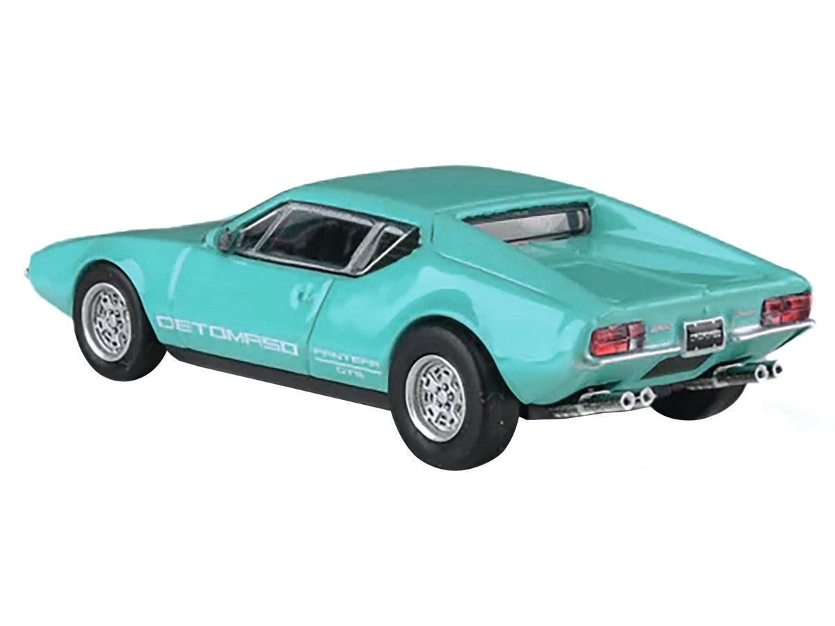 1972 De Tomaso Pantera Verde Aqua 1/64 Diecast Model Car by Paragon Models Paragon