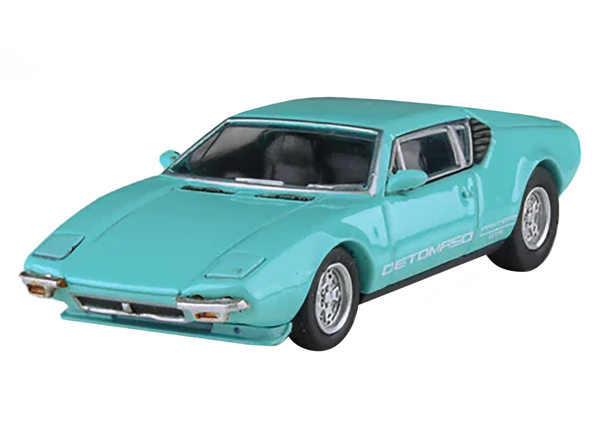 1972 De Tomaso Pantera Verde Aqua 1/64 Diecast Model Car by Paragon Models Paragon