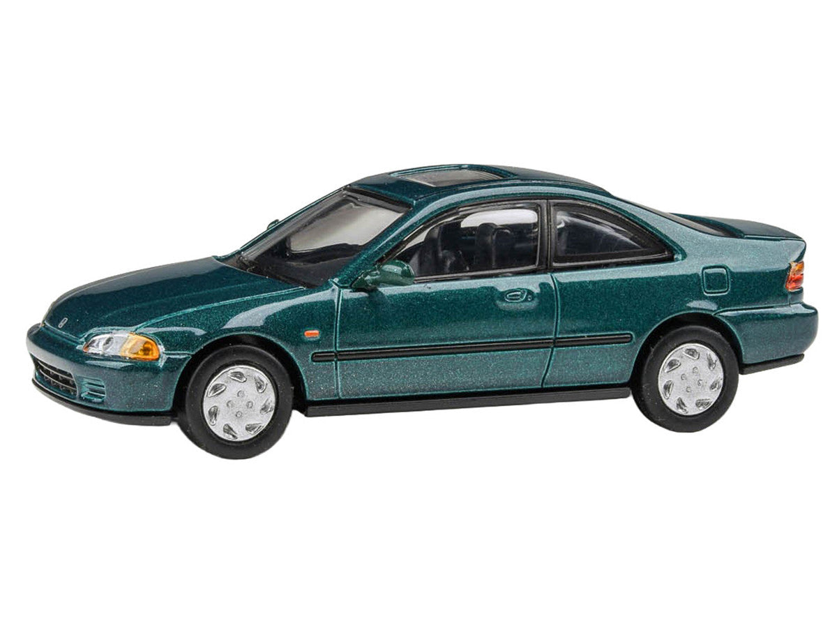 1995 Honda Civic Coupe EJ1 Paradise Blue Green Metallic with Sunroof 1/64 Diecast Model Car by Paragon Models Paragon