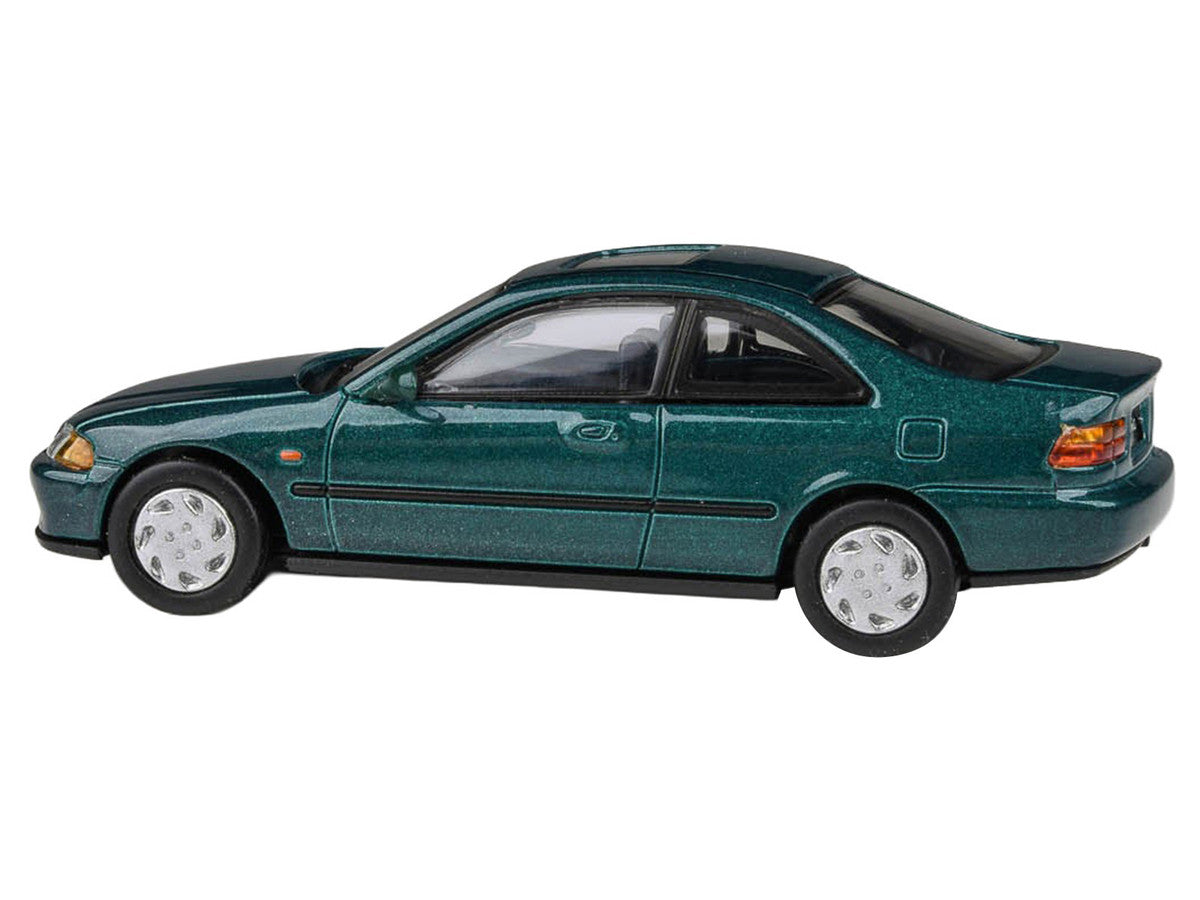 1995 Honda Civic Coupe EJ1 Paradise Blue Green Metallic with Sunroof 1/64 Diecast Model Car by Paragon Models Paragon