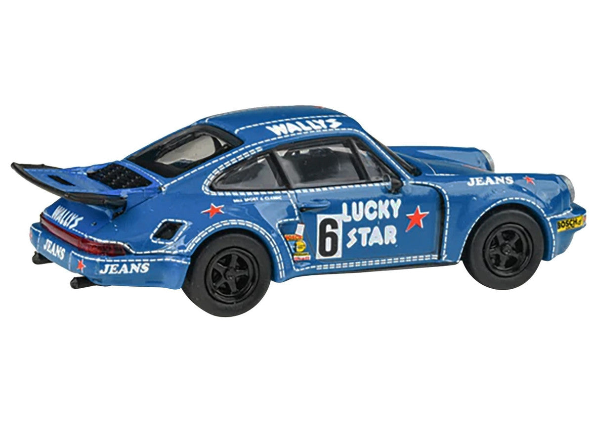 1975 Porsche 911 Carrera RSR 3.0 #6 "Kremer Racing - Wallys Jeans" Blue 1/64 Diecast Model Car by Paragon Models Paragon