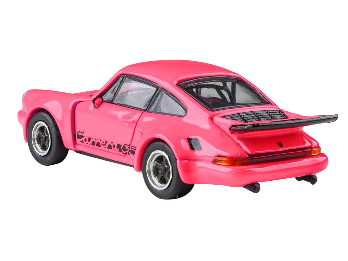 1974 Porsche 911 Carrera RSR 3.0 Fuchsia with Black Stripes 1/64 Diecast Model Car by Paragon Models Paragon