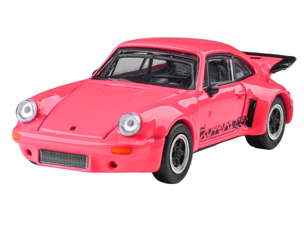 1974 Porsche 911 Carrera RSR 3.0 Fuchsia with Black Stripes 1/64 Diecast Model Car by Paragon Models Paragon