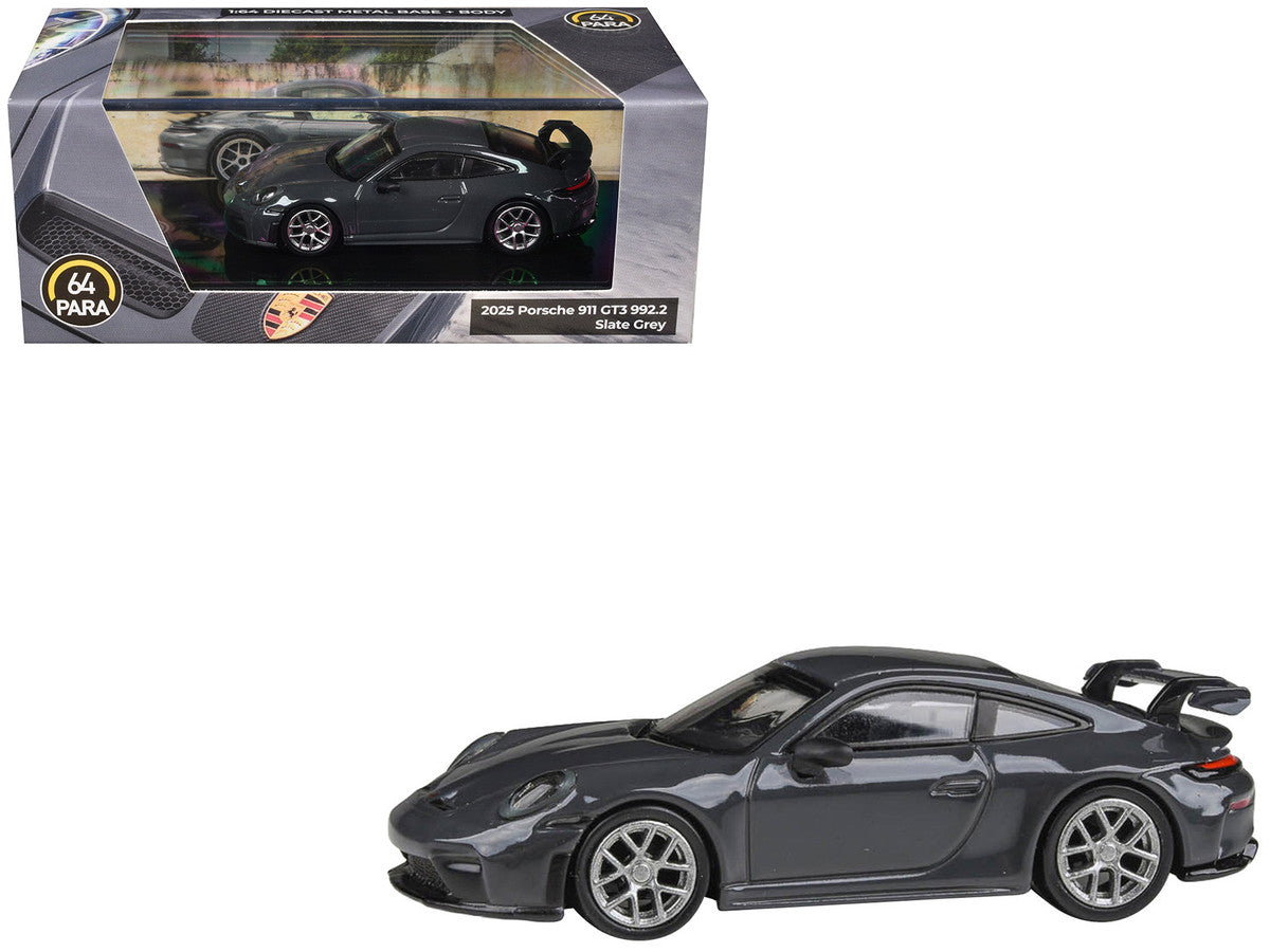 2025 Porsche 911 GT3 (992.2) Slate Gray 1/64 Diecast Model Car by Paragon Models Paragon