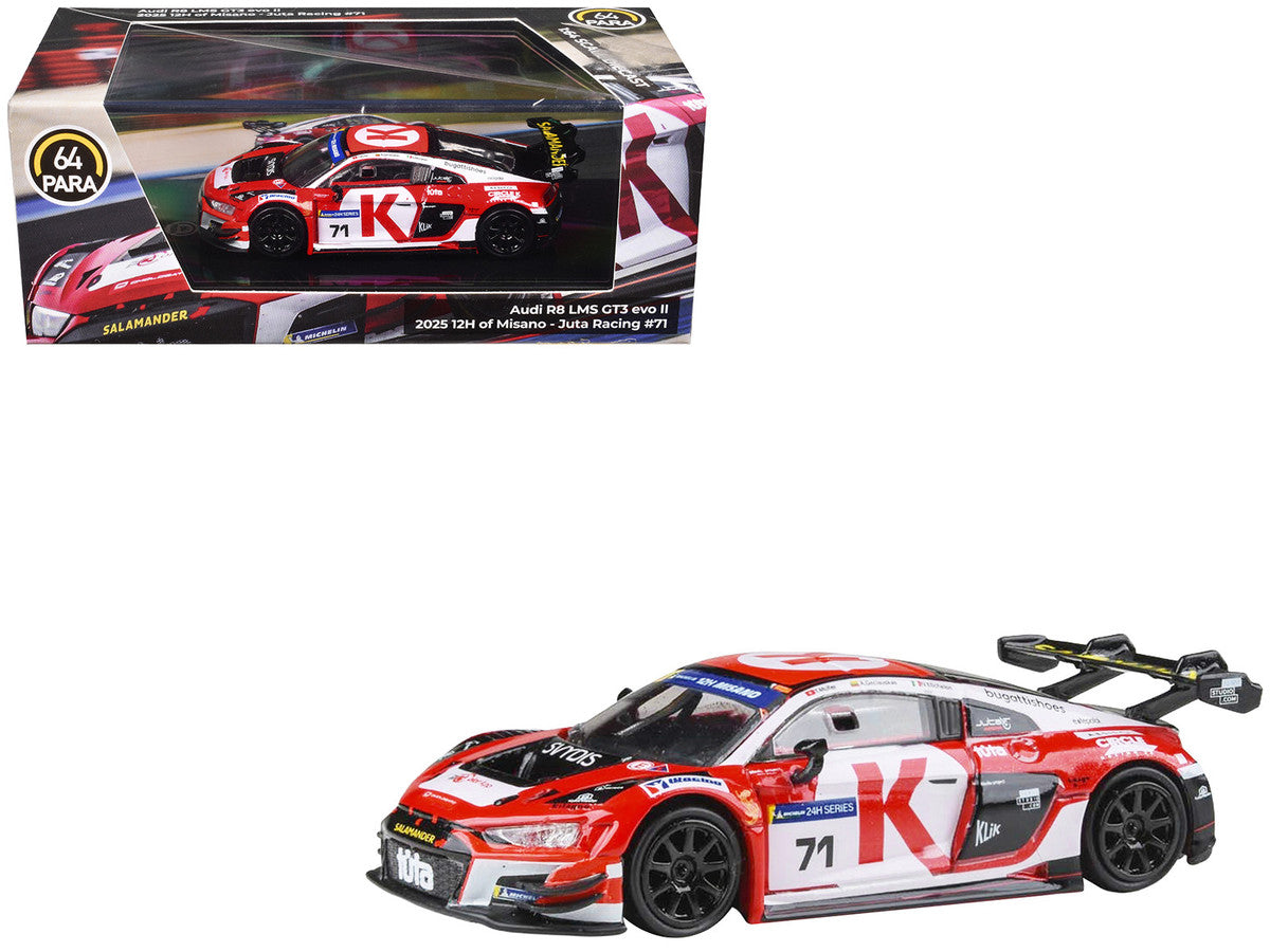 Audi R8 LMS GT3 EVO II #71 Arunas Geciauskas - Nicola Michelon - Tim Muller "Juta Racing" "12 Hours of Misano" (2025)  1/64 Diecast Model Car by Paragon Models Paragon
