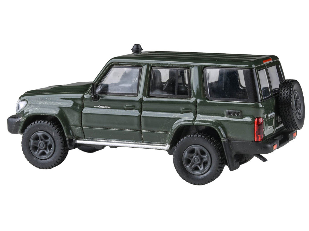 2014 Toyota Land Cruiser LC 76 Military Green 1/64 Diecast Model Car by Paragon Models Paragon