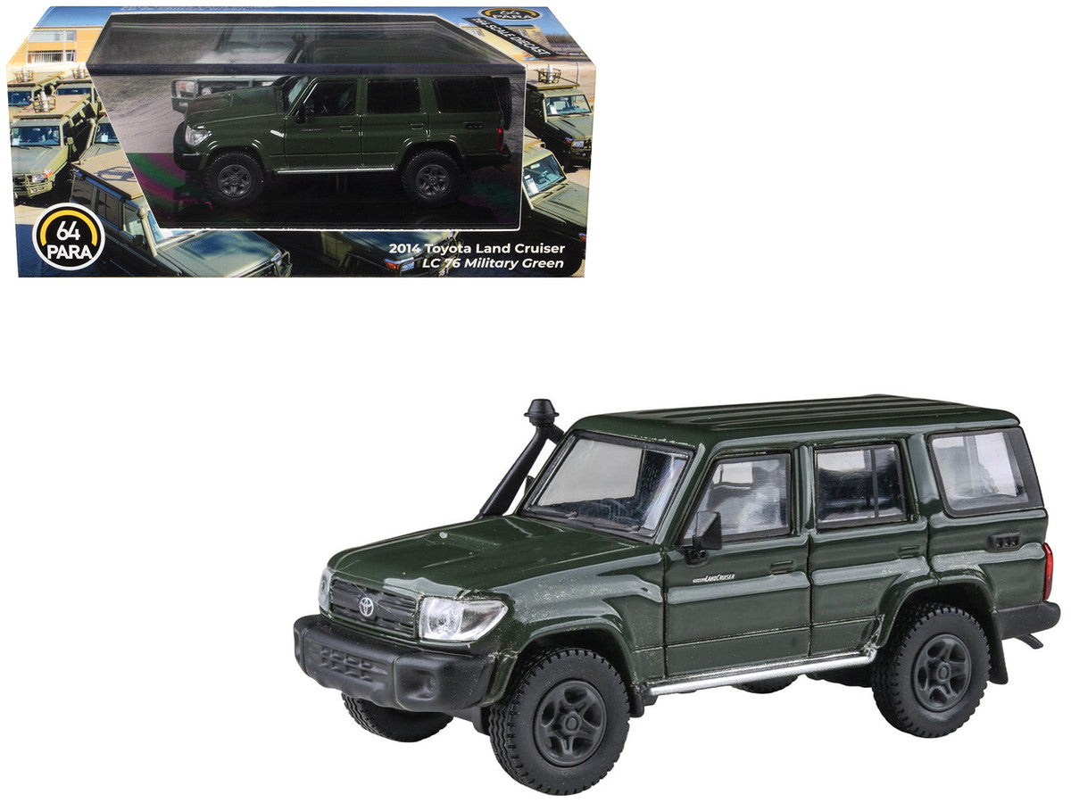 2014 Toyota Land Cruiser LC 76 Military Green 1/64 Diecast Model Car by Paragon Models Paragon