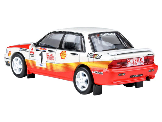 Mitsubishi Galant VR-4 RHD (Right Hand Drive) #1 Ross Dunkerton - Fred Gocentas Winner "APRC Rally Malaysia" (1991) 1/64 Diecast Model Car by Paragon Models Paragon