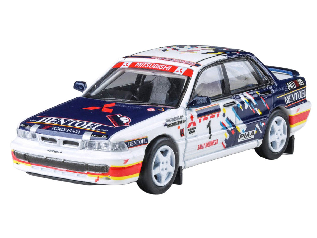 Mitsubishi Galant VR-4 RHD (Right Hand Drive) #1 Ross Dunkerton - Fred Gocentas "Rally Indonesia" (1993) 1/64 Diecast Model Car by Paragon Models Paragon