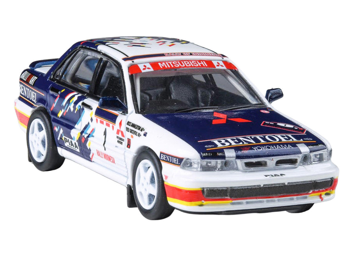 Mitsubishi Galant VR-4 RHD (Right Hand Drive) #1 Ross Dunkerton - Fred Gocentas "Rally Indonesia" (1993) 1/64 Diecast Model Car by Paragon Models Paragon
