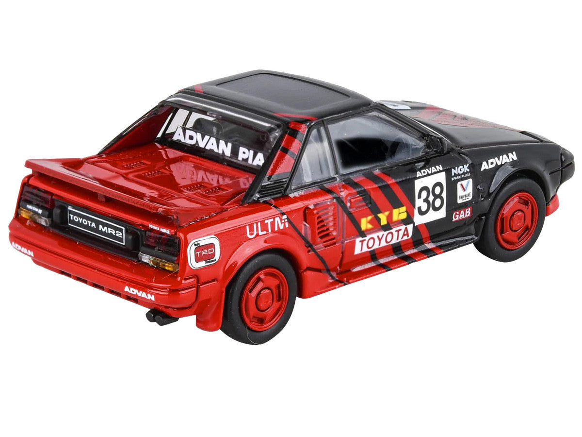 1985 Toyota MR2 MK1 RHD (Right Hand Drive) #38 Red and Black "Autocross Livery" 1/64 Diecast Model Car by Paragon Models Paragon