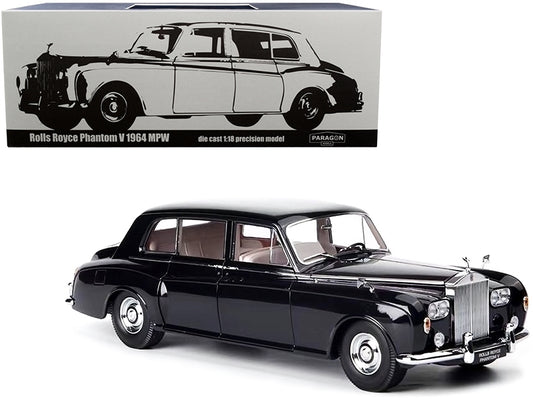 1964 Rolls Royce Phantom V Midnight Blue Metallic 1/18 Diecast Model Car by Paragon