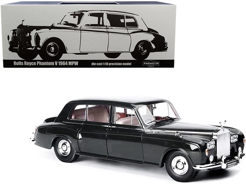 1964 Rolls Royce Phantom V Brewster Green 1/18 Diecast Model Car by Paragon-0
