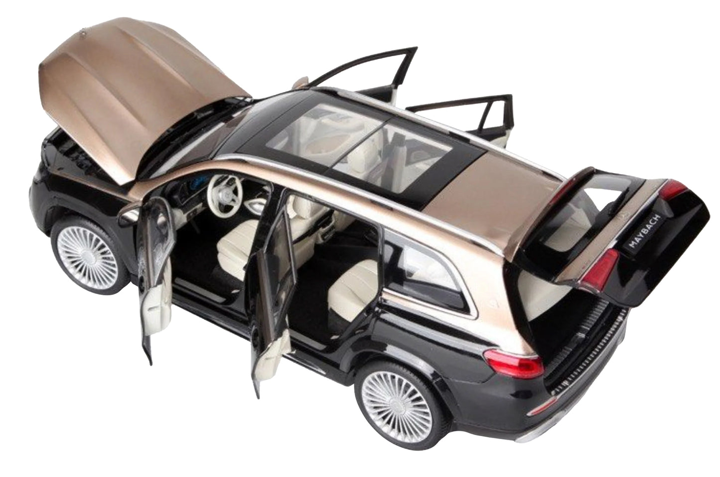 2020 Mercedes-Maybach GLS 600 Gold Metallic and Black with Sun Roof 1/18 Diecast Model Car by Paragon Models