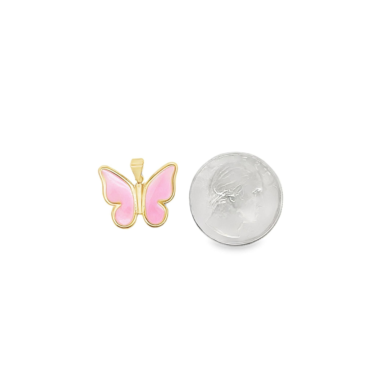 Gold Butterfly Pendant With Enamel Color For 18K Gold Filled MIA Jewelry