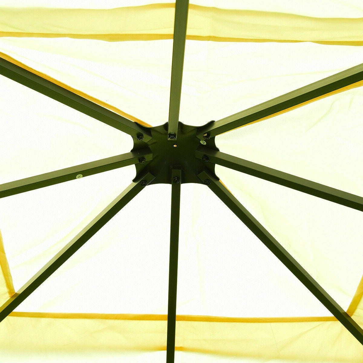 10 x 10 Ft Outdoor Steel Frame Gazebo Shelter with Waterproof Polyester Canopy FastFurnishings