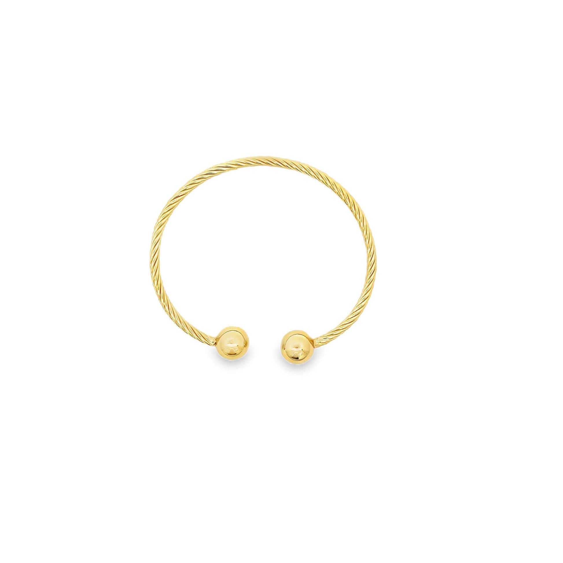 Thin Twisted Bead Bangle (B142)-2