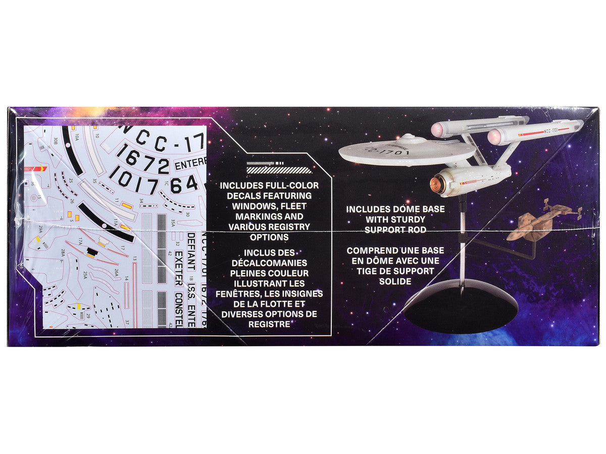 Skill 2 Model Kit U.S.S. Enterprise NCC-1701 Spaceship "Star Trek" (1966) TV Series 1/1000 Scale Model by Polar Lights Polar Lights